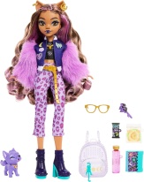 Модна кукла Monster High, Clawdeen Wolf с аксесоари и домашен любимец 