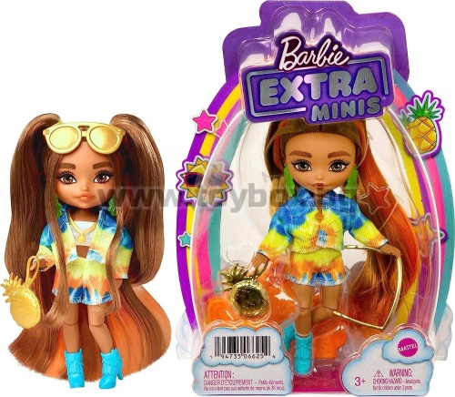 Кукла Barbie  Extra Minis  - брюнетка с оранжеви кичури