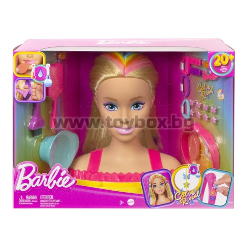 Кукла Barbie - Барби глава за оформяне на прически, блондинка