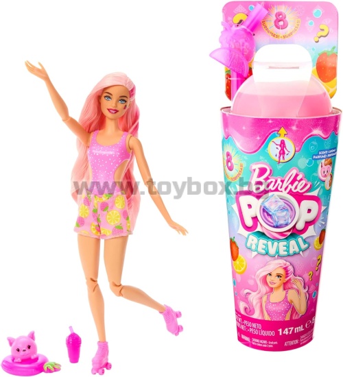 Кукла Barbie Pop Reveal - колекция от плодови аромати - ягодова лимонада