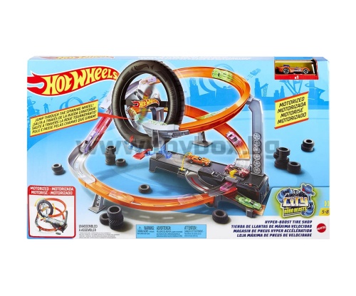 Hot Wheels City vs Robo Beasts - Комплект магазин за автомобилни гуми
