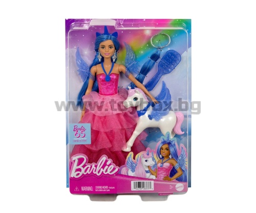 Кукла Barbie - Комплект принцеса и еднорог