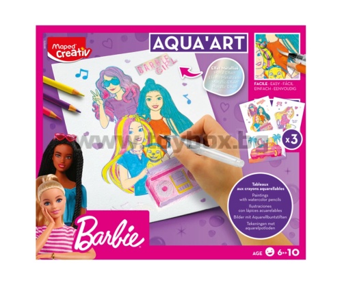 Креативен комплект MAPED Барби, рисувай с акварел