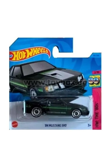 Метална количка Hot Wheels The '80s , '84 Mustang SVO