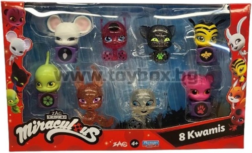 Калинката и черния котарак - комплект фигурки Куами , 8 бр.
