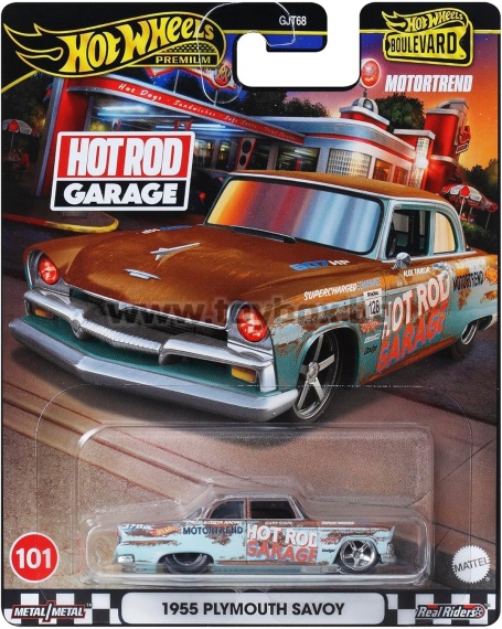 Метална количка Hot Wheels Premium  , 1955 Plymouth Savoy