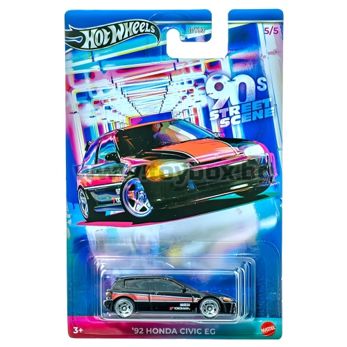 Метални колички Hot Wheels 90's Street Scene, '92 Honda Civic EG