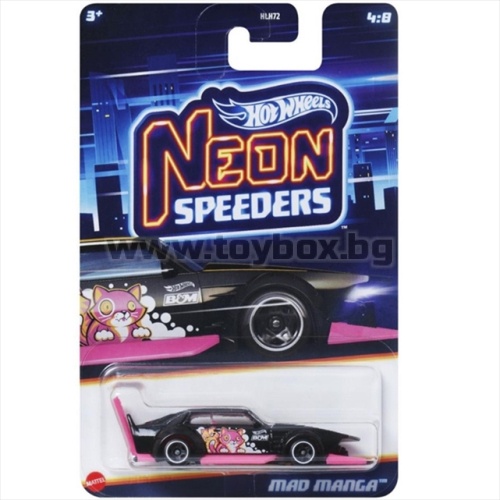 Метална количка Hot Wheels Neon Speeders, Mad Manga