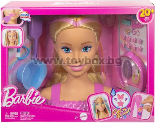 Кукла Barbie - Барби глава за оформяне на прически, блондинка