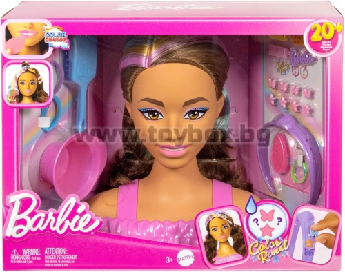 Кукла Barbie - Барби глава за оформяне на прически, брюнетка