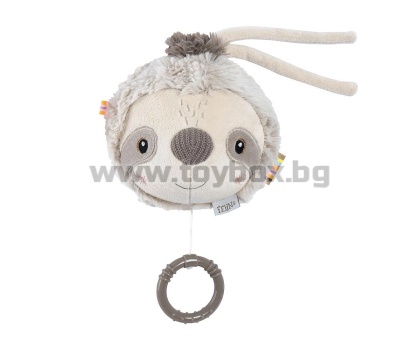 babyFEHN - Мека музикална играчка Ленивец Lazy, Crazy & Pink, 18 см