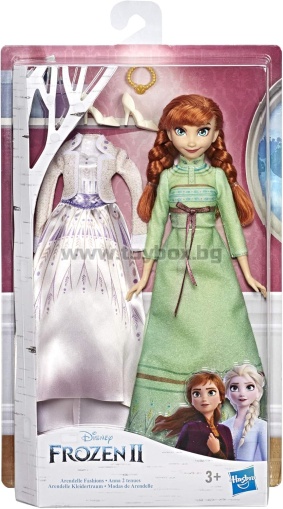 Disney Frozen 2 - Кукла Анна от Disney Princess - с рокля и нощница