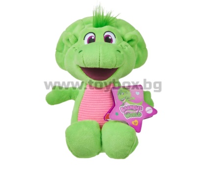 Fisher Price - Барни плюшена фигурка, 20 см, зелен динозавър