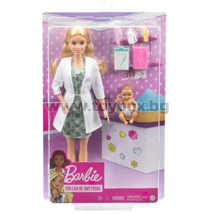 Кукла Barbie педиатър,блондинка