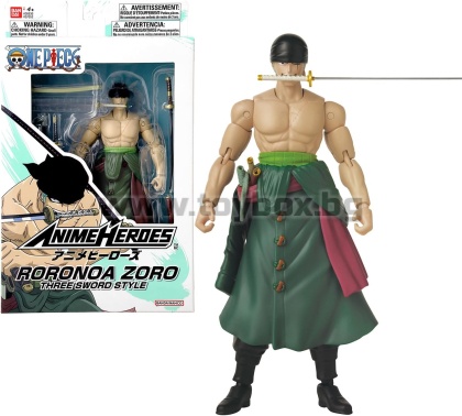 BANDAI - Аниме герой - One Piece - фигурка Ророноа Зоро 17 см 