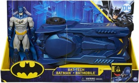 Батман - Батмобил с фигура, 30см