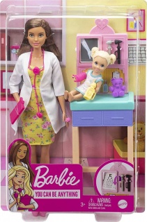 Кукла Barbie педиатър,брюнетка