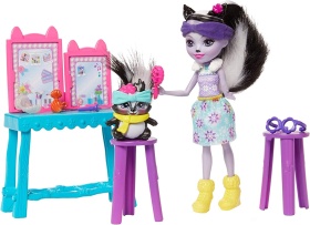 Игрален комплект Enchantimals - тоалетка за двама с кукла Sage Skunk & Capers