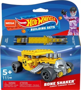 Кола за сглобяване Hot Wheels Mega Construx - Bone Shaker,жълта