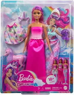 Кукла Barbie Dreamtopia 3 в 1 - принцеса,фея и русалка