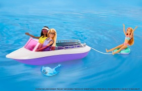 Комплект за игра лодка Barbie Mermaid Power с 2 кукли