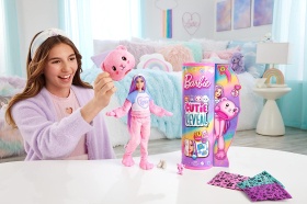 Кукла Barbie Cutie Reveal - Комплект супер изненада: Розово мече