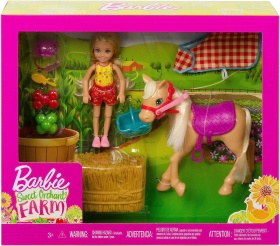 Игрален комплект Barbie - "Fun on the Farm - Челси с пони