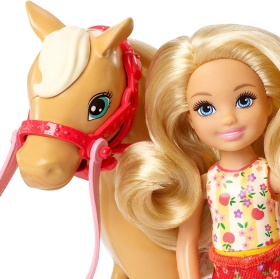 Игрален комплект Barbie - "Fun on the Farm - Челси с пони