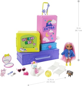 Игрален комплект Barbie Extra Minis с кукла и домашни любимци
