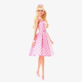 Кукла Barbie The Movie - Барби в розова карирана рокля от гингам