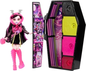 Кукла Дракулора Monster High гардероб с 19 изненадващи модни аксесоара,серия неон