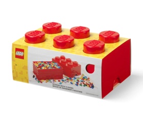 LEGO® кутия за съхранение - Тухличка 6, светло червена
