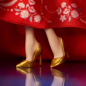 Кукла Barbie  лунна нова година в рокля Qipao с щампа на цветя