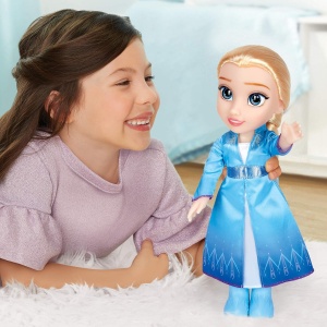  Кукла Елза Disney Frozen 2, - 35 см с филма култова модна рокля, ботуши и дълга сплетена коса