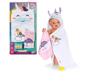 Baby Born - Комплект с кърпа за баня
