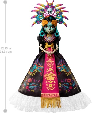Колекционерска кукла Monster High Skelita Calaveras Día de Muertos 2025 - с Ацтекска роба