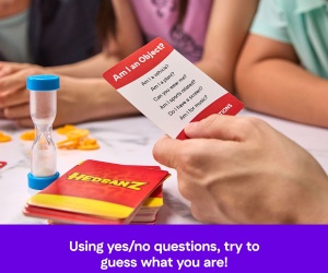 Игра "Какво съм аз" Headbandz с въпроси