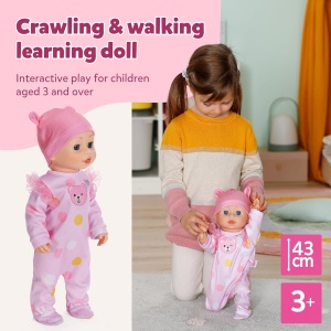 Baby Born - Емили - Разходка с мен 43 см, с функции пълзене и ходене