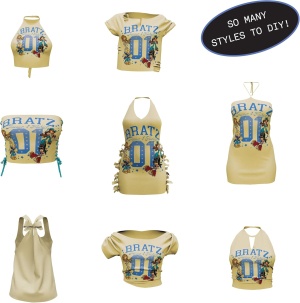 Кукла Bratz Stylin' Sasha с тениска, която можете да се проектира