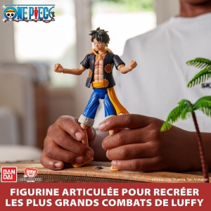 BANDAI - Аниме герой - One Piece - фигурка Монки Д. Луфи 17 см (версия на Дрес Роза)