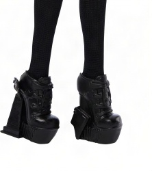 Колекционерска кукла Monster High x Wednesday Addams в черна рокля
